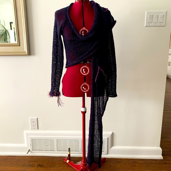 HANDMADE KNIT CARDIGAN SWEATER - Picture 3 of 8